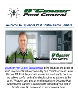 O'Connor Pest Exterminator in Santa Barbara, CA