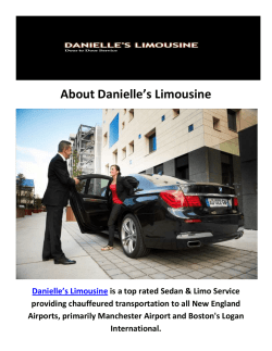 Danielle’s Limousine : Corporate Limo Service Concord, NH