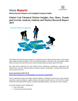 Global Coal Chemical Market Size, Company Share, Capacity Forecasts 2015: Hexa Reports