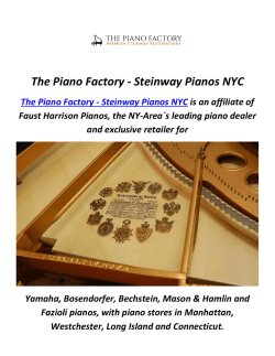 The Piano Factory : Steinway Pianos in NYC