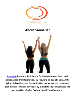 SaunaBar Weight Loss Program in Los Angeles, CA