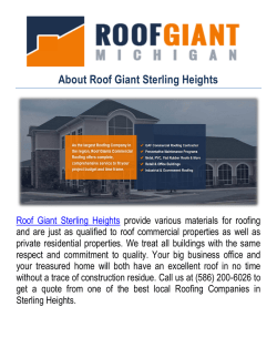 Roof Giant | Roofing Companies in Sterling Heights, MI