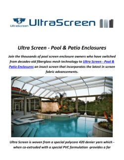 Ultra Screen : Pool Screen in Florida