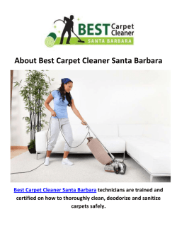 Best Carpet Cleaner Santa Barbara | Rug Cleaning in Santa Barbara