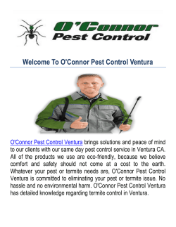 O'Connor Pest & Termite Control Company in Ventura, CA