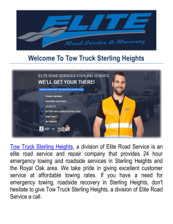 Tow Truck Roadside Recovery in Sterling Heights, MI