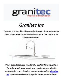 Granitec Inc : Stainless Steel Sink