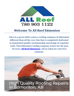 All Roof Edmonton : Trusted Roofers in Edmonton