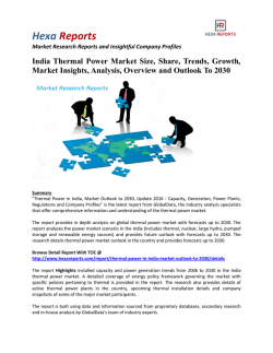 India Thermal Power Market Share, Growth and Overview To 2030: Hexa Reports