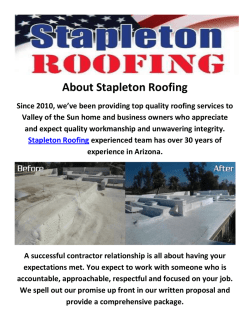 Stapleton Roofing Contractor in Phoenix, AZ
