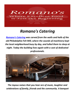 Romano's Catering In Philadelphia, PA