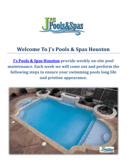 Swimming Pool Builders : J's Pools & Spas Houston, TX