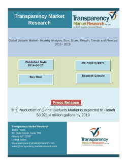 Global Biofuels Market: Bioethanol Market to Remain Most Significant Fuel Type, reports TMR