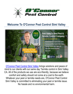 O'Connor Pest & Termite Control Company in Simi Valley, CA