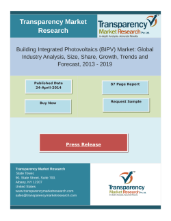 Building Integrated Photovoltaics Market Share 2013 - 2019