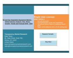 Oil and Gas Separation Equipment Market Trends and Forecast 2016 - 2024