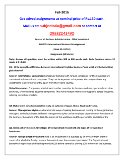 MB0053-International Business Management