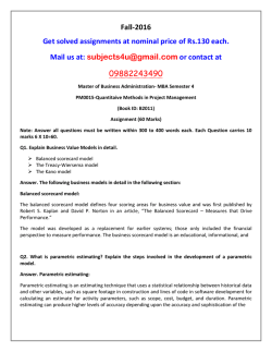 PM0015-Quantitaive Methods in Project Management