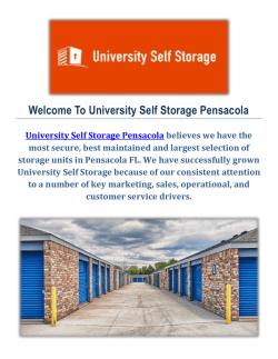 Self Storage in Pensacola by University Self Storage