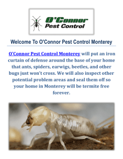 O'Connor Pest & Termite Control in Monterey