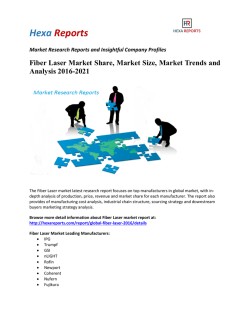 Fiber Laser Market Share, Market Size, Market Trends and Analysis 2016-2021