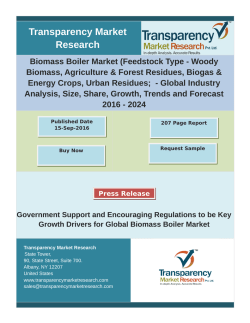 Biomass Boiler Market - Global Industry Analysis,  Trends and Forecast 2016 - 2024