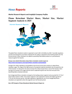 Flame retardants market is expected to reach USD 11.96 billion by 2025