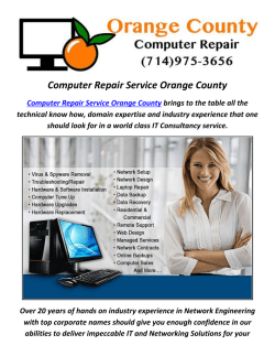 Managed It Services in Fountain Valley, CA By Computer Repair Service