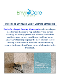 Carpet Cleaners by EnviroCare Carpet Cleaning Minneapolis