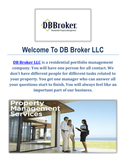 San Antonio Residential Property Management Company : DB Broker LLC
