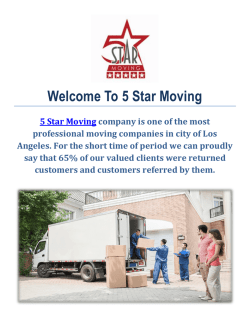 5 Star Movers in Los Angeles CA