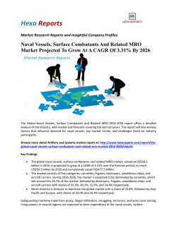 Naval Vessels, Surface Combatants And Related MRO Market Projected To Grow At A CAGR Of 3.31% By 2026