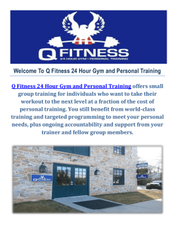 Personal Trainer At Q Fitness 24 Hour Gym and Personal Training