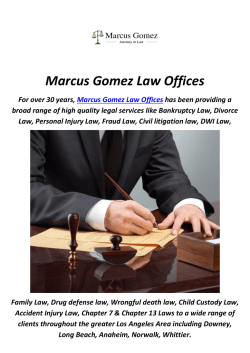 Marcus Gomez Law Offices : Bankruptcies Lawyer in Whittier, CA