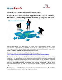 United States Led Education Apps Market Analysis, Forecast, Overview, Growth Impact and Demand by Regions till 2020
