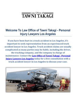 Truck Accident Attorneys by Law Office of Tawni Takagi