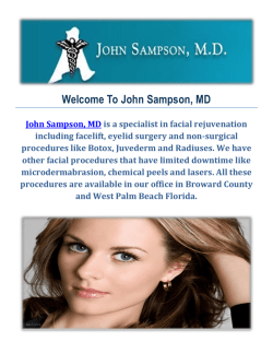 John Sampson, MD : Plastic Surgery West Palm Beach