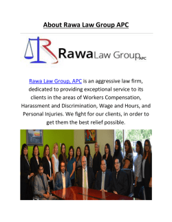 Rawa Law Group : Workers Compensation Attorney In San Diego