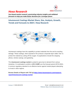 Intumescent Coatings Market Analysis, Industry Growth and Forecasts to 2024