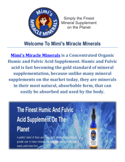 Fulvic Acid Supplement by Mimi's Miracle Minerals
