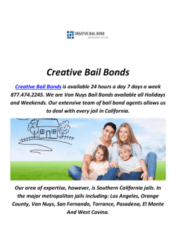 Creative Bail Bonds In Arcadia, CA