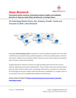 5G Technology Market Trends and Forecasts to 2024