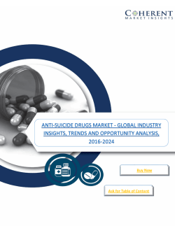 Anti-Suicide Drugs Market – Global Industry Insights, Trends And Opportunity Analysis, 2014-2024