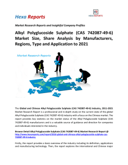 Alkyl Polyglucoside Sulphate (CAS 742087-49-6) Market Size