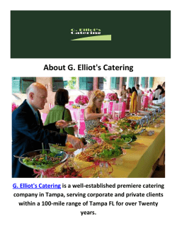 Event Catering in Tampa by G. Elliot's