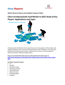 China Ursodeoxycholic Acid Market to 2021 Study of Key Players, Applications and Types
