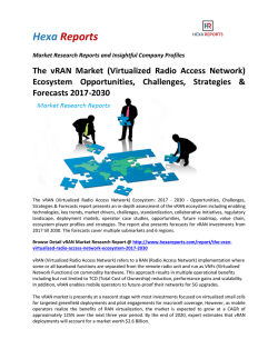 The vRAN Market (Virtualized Radio Access Network) Ecosystem Opportunities, Challenges, Strategies & Forecasts 2017-2030