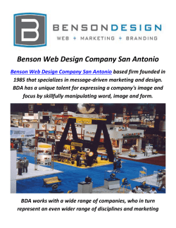 Benson Web Designers Company in San Antonio, TX