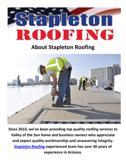 Stapleton Commercial Roofing Contractor in Phoenix, AZ