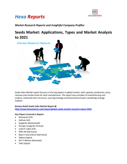 Seeds Market Applications, Types and Market Analysis to 2021